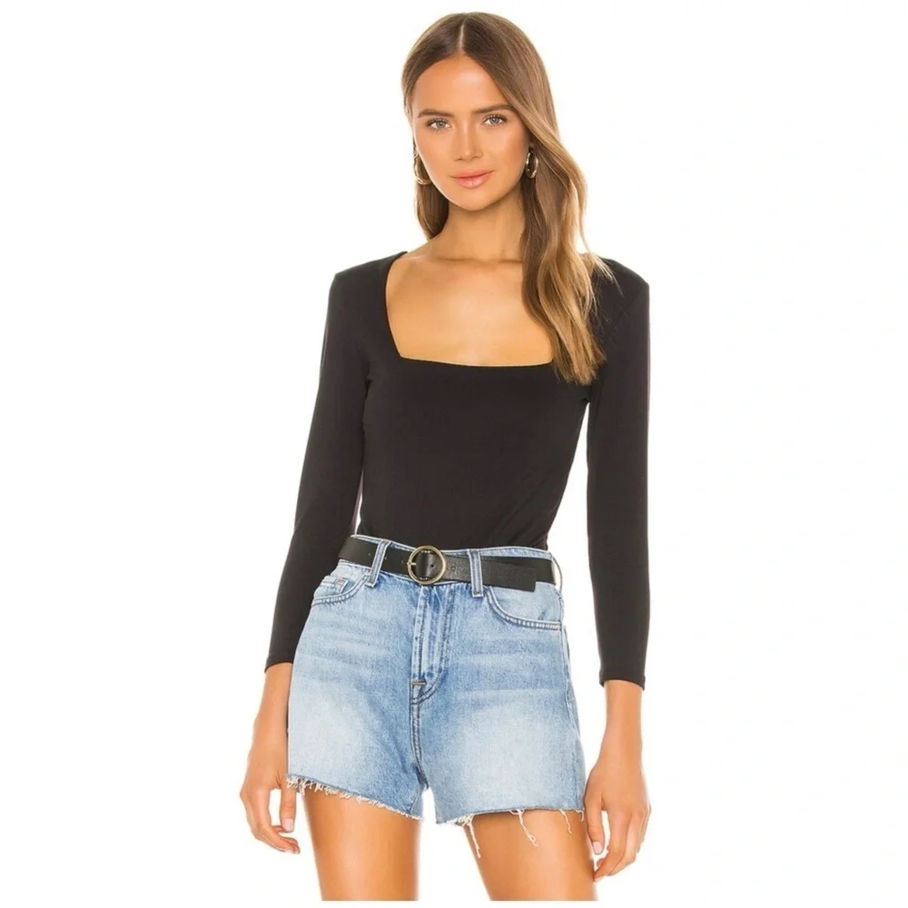 FREE PEOPLE | Black Truth or Square Neck Thong Bodysuit‎ Top Sz. XS